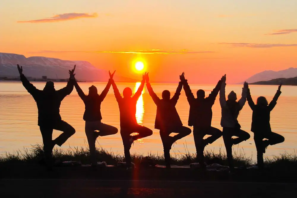 Midnight Sun Yoga & Hiking Wellness Escape in Northern Iceland