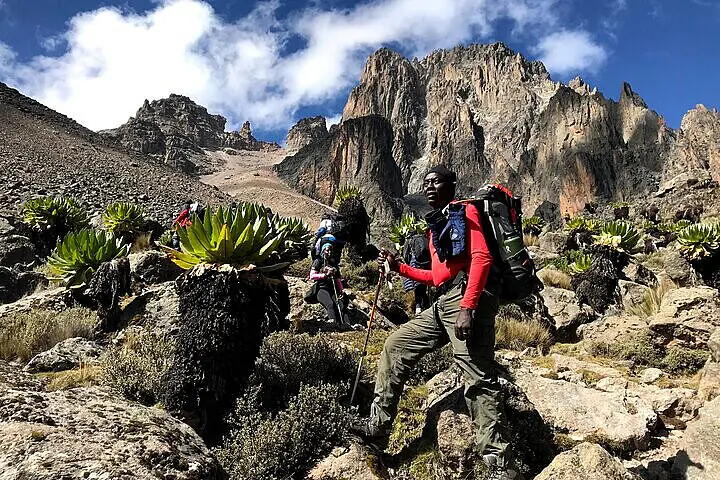Guided Mount Kenya Trekking Adventure: Chogoria to Sirimon Summit Retreat