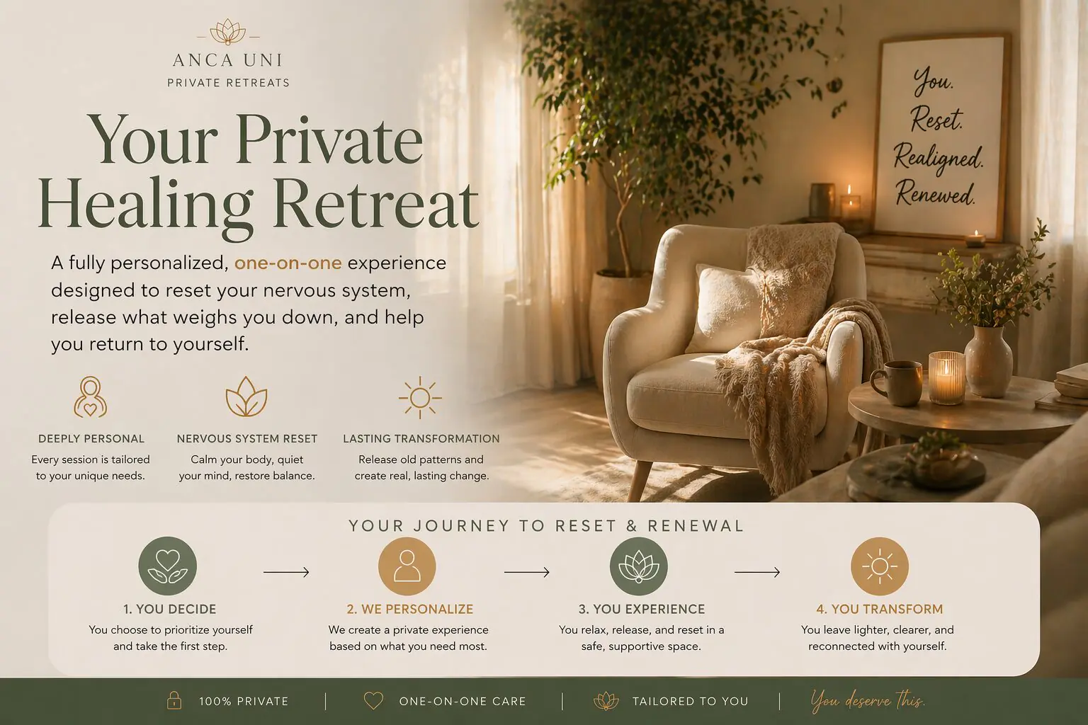 Deep Reset: A Private 3-Day Nervous System Retreat with Anca Uni
