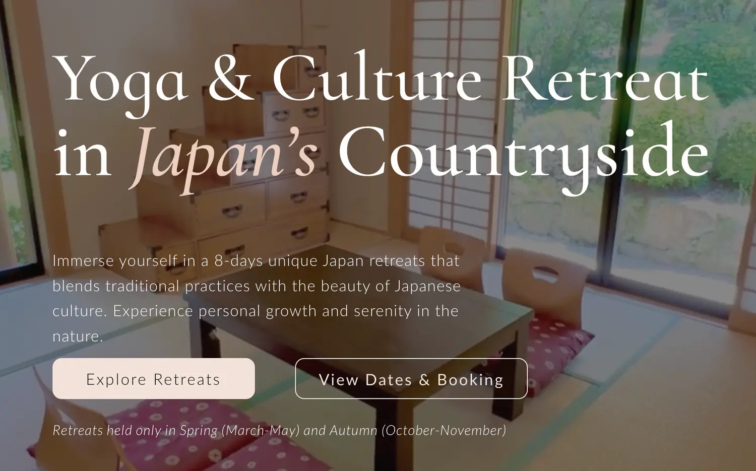 8-Day Yoga & Cultural Immersion Retreat in Rural Japan